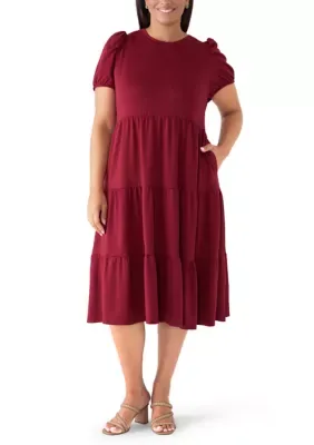 Short Sleeve Tiered Dress