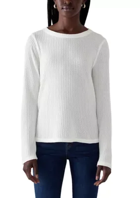 Waffle Knit Long Sleeve Top by Hurley