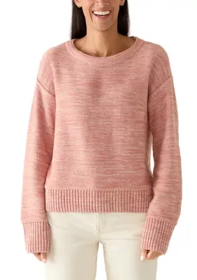 Long Sleeve Solid Crew Neck Sweater by Lucky Brand