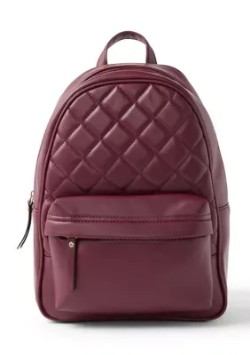 Faux Leather Quilted Backpack by Kate & Alex Cuffaro