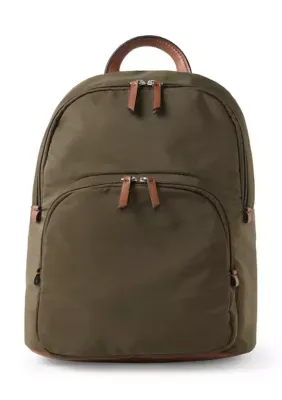 Nylon Backpack with Leather Detail by Kate & Alex Cuffaro