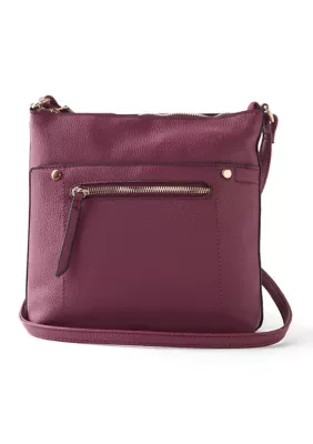 Multi Zip Crossbody Bag by Kate & Alex Cuffaro