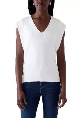 V-Neck Sleeveless Sweater by Tahari