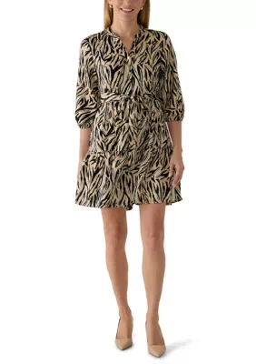 Talia Elbow Blouson Sleeve Printed Tiered Dress by Mary Square