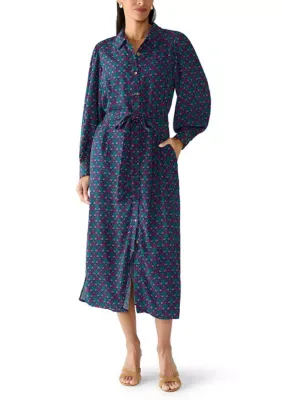 Ava Long Sleeve Tie Maxi Dress by Mary Square