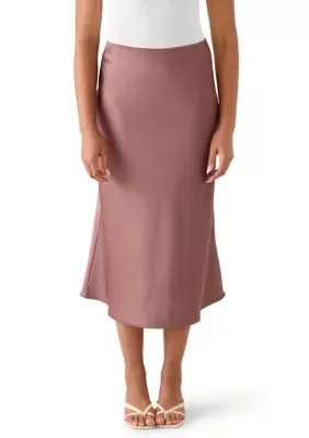 Satin Midi Skirt
