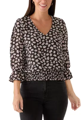 Blouson Sleeve Printed Blouse by Philosophy