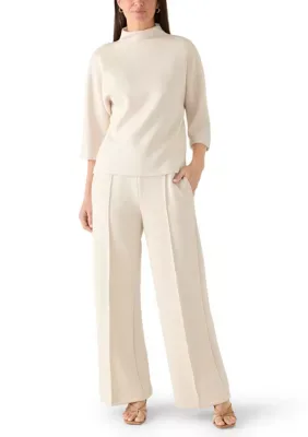 Scuba Top and Wide Leg Pants Set by Muse Republic Clothing