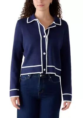 Contrast Tipping Cardigan by Truth by Republic