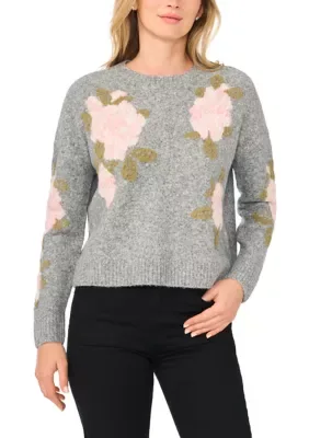 Floral Crew Neck Sweater
