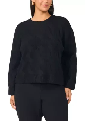 Gift Crew Neck Cable Sweater by Vince Camuto