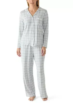 Soft Serenity Plaid Pajama Set
