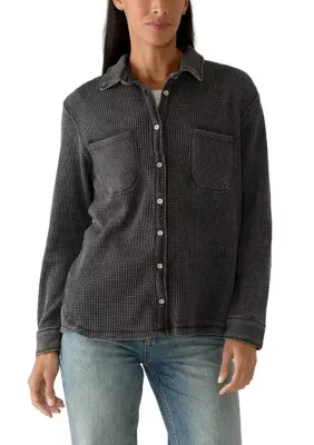 Button Down Collar Flannel Jacket by C&c California