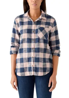 Plaid Flannel Long Sleeve Button Down Shirt by C&c California