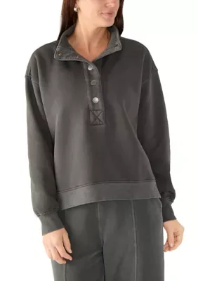 1/4 Neck Collared Sweatshirt