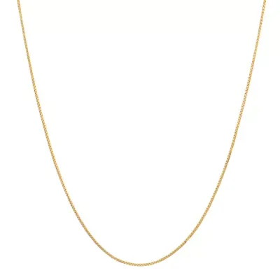 14k Gold Plated Sterling Silver Box Chain Necklace, 16 In by Steeltime