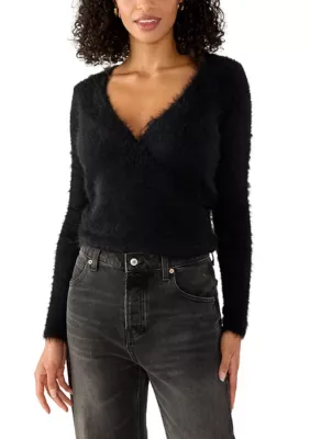 Berlin Long Sleeve Fluffy Wrap Sweater by Love by Design