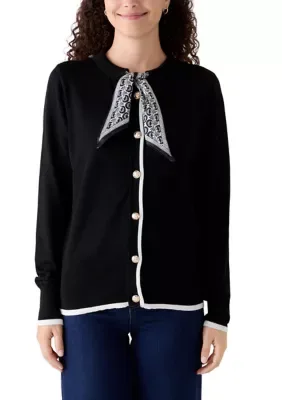 Nora Bow Tie Cardigan by Love by Design