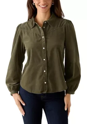 Long Sleeve Western Shirt by Kensie