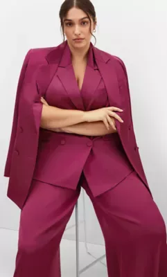 Rylie Satin Blazer by City Chic