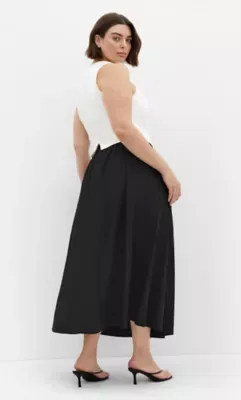 Maci Cotton Midi Skirt by City Chic