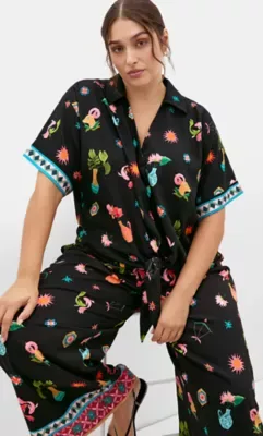 Selena La Mont Print Shirt by City Chic