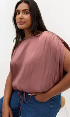 Camilla Hem Detail Top by City Chic