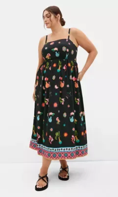 Layla La Mont Print Midi Dress by City Chic