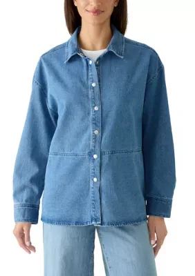 Denim Shacket by Velvet Heart