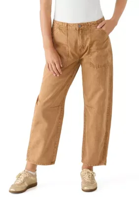 Utility Crop Barrel Jeans by Velvet Heart