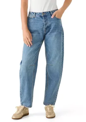 Mid Rise Barrel Jeans by Velvet Heart