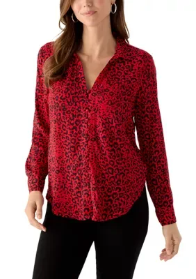 Long Sleeve Button Down Top by Velvet Heart