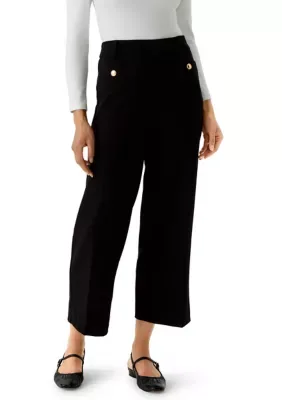 Mid Rise Wide Leg Scuba Crepe Pants by Zac & Rachel