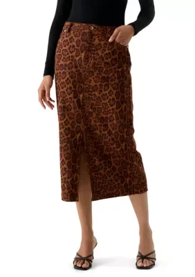 Leopard Print Midi Skirt by Zac & Rachel