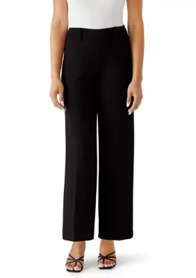High Rise Wide Leg Scuba Crepe Pants by Zac & Rachel