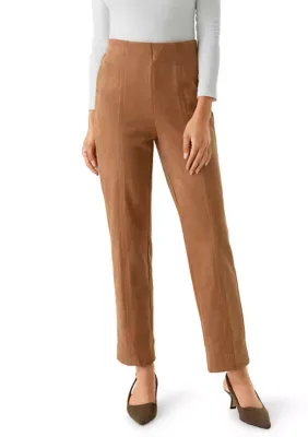 Straight Leg Scuba Suede Pants by Zac & Rachel