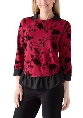 Flocked Layered Top by Zac & Rachel
