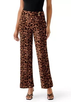 Printed Wide Leg Scuba Crepe Pants by Zac & Rachel