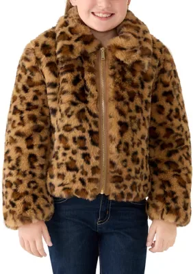 Animal Print Faux Fur Jacket by Crown & Ivy