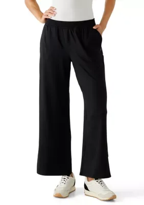 Mid Rise Wide Leg Heart Detail Pants by Derek Heart