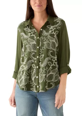Button Down Blouse by Figueroa & Flower