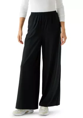 Stretch Woven Wide Leg Pants by Avalanche