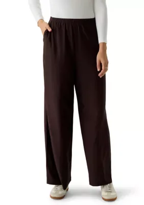 Stretch Woven Wide Leg Pants by Avalanche