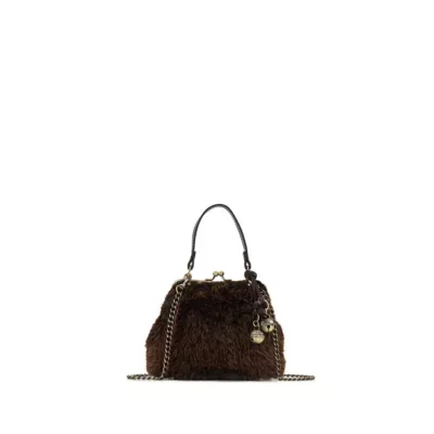 Mini Laureana Chain Crossbody - Faux Fur