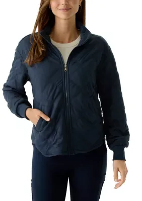 Diamond Quilted Mock Neck Jacket by Rbx