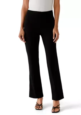Scuba Crepe Knit Pull on Flare Leg Pants by Soho Apparel
