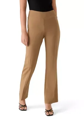 Scuba Crepe Knit Pull on Flare Leg Pants