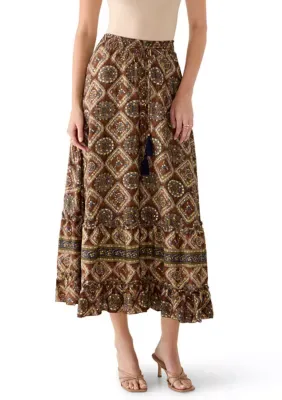 Long Flowy Patterned Skirt