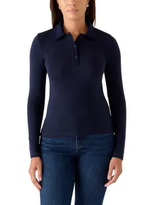 1/2 Button Down Long Sleeve Top by Muse Republic Clothing