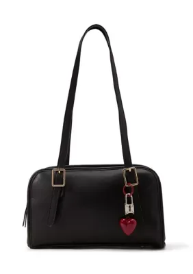 Lois Shoulder Bag with Heart and Lock Charm by Nollia